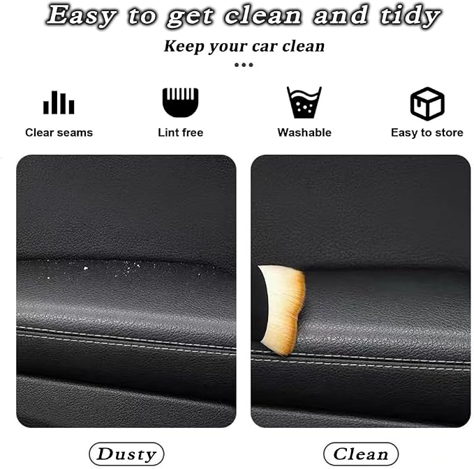 2 Pcs Car Detailing Brush, Car Wash Brush, Car Interior Cleaning Brush Ideal - Image 7