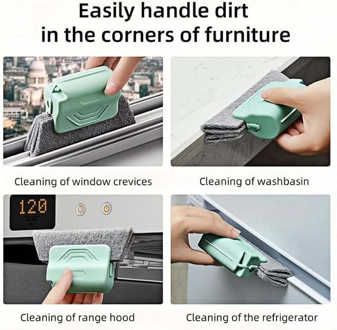 Magic Window Track Cleaner, 2024 New Window Groove Cleaning Brush Tools Set - Image 2