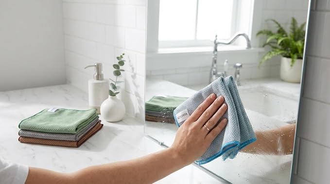 Dual-Sided Microfiber Cleaning Cloths – Non-Scratch Scrub & Absorbent Wipe – - Image 3