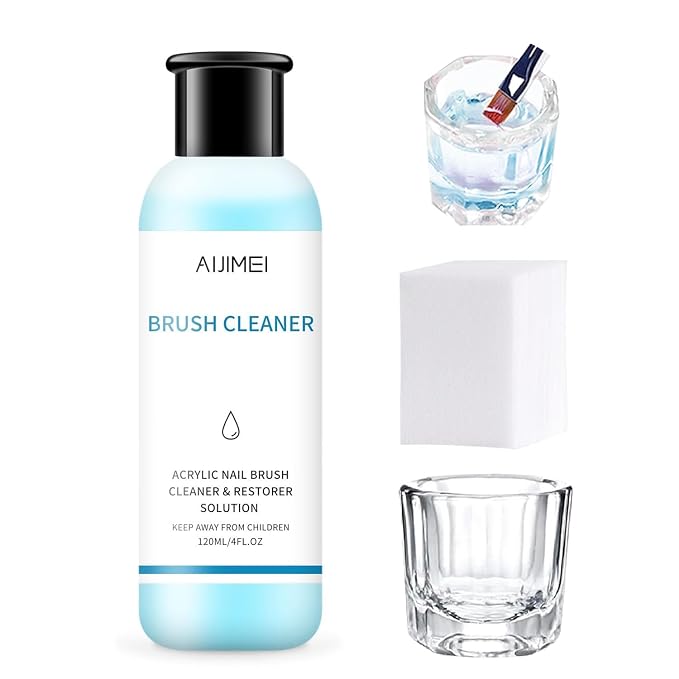 AIJIMEI Nail Brush Cleaner 120ml Gel Solution by AIJIMEI