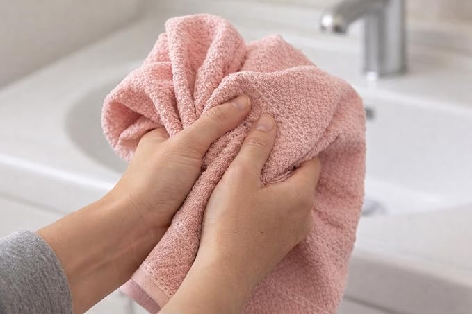 Serafina Home Light Pink Kitchen Hand Dish Towels: Oversized 28" x 18" - Image 5