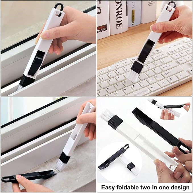 Window Track and Grout Cleaning Brush Set, Tile Lines, Sink Corners, Small Gaps - Image 4