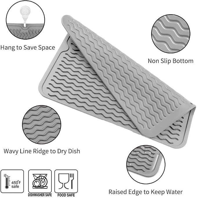 Silicone Dish Drying Mat for Multiple Usage, Easy clean, Eco-friendly, - Image 3