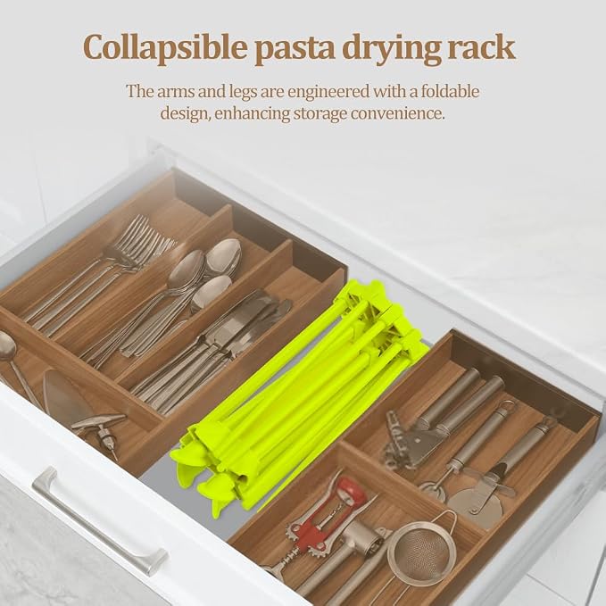 Ourokhome Collapsible Pasta Drying Rack, Plastic Foldable Homemade Fresh - Image 6