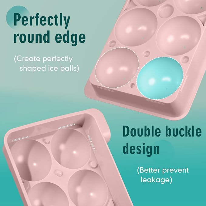 WIBIMEN Large Ice Cube Molds, Big Round Whiskey Ice Cube Trays - Image 6