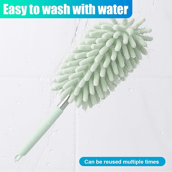 2PCS Car Interior Duster with Extension Pole – Washable Microfiber Dusters - Image 5