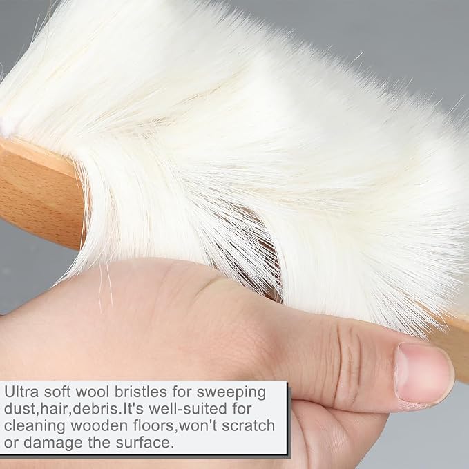 Gloffer Indoor Wood Wool Broom, Ultra Soft Bristles Broom - Image 4