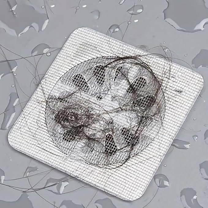 20 Pcs Disposable Shower Drain Hair Catcher Mesh Stickers, Bathroom Drain Trap - Image 3