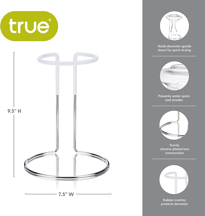 True Wine Decanter Drying Stand and Holder, Essential Accessory Glassware Rack - Image 3