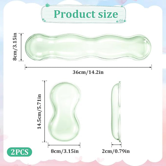 Clear Gel Wrist Rest for Keyboard Silicone Ergonomic Anti Slip Mouse Pad - Image 2