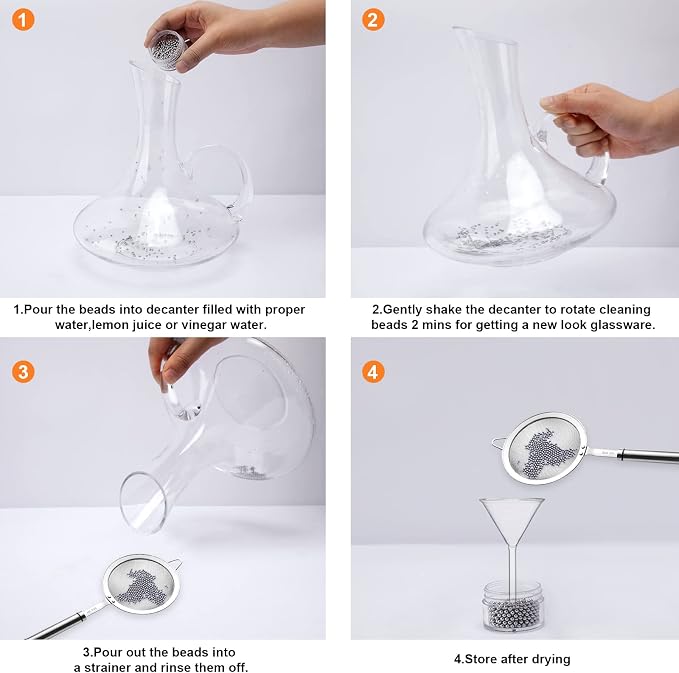 1500 PCS Metal Cleaning Beads Reusable Decanter Beads - Image 4
