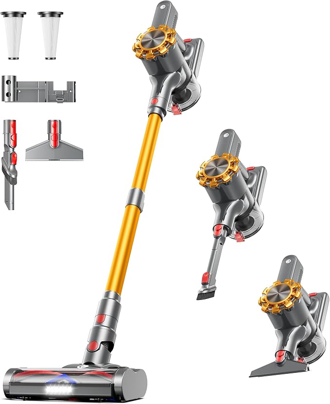 Cordless Vacuum Cleaner, 500W/45Kpa Vacuum Cleaners by CHEBIO