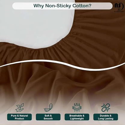 NON Sticky cotton Twin Size Sleeper Sofa Sheets, 4 Piece Egyptian Cotton Bed Sheet Set for Sofa Bed, 10" Deep Pocket for Pull Out Couch Mattress, 39" x 75", Chocolate Solid, Soft & Breathable