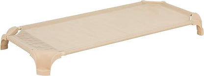 Sprogs Heavy-Duty Stackable Standard Size 52"L Daycare Cots for Kids and Toddlers, Stacking Preschool Classroom Kids Cots for Sleeping, Resting, Naptime, Pack of 12, Natural Colors