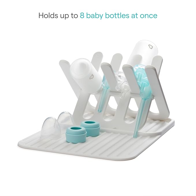 Munchkin Bottle Drying Rack and Mat, Holds 8 Bottles, Pump Parts, & Accessories - Image 3