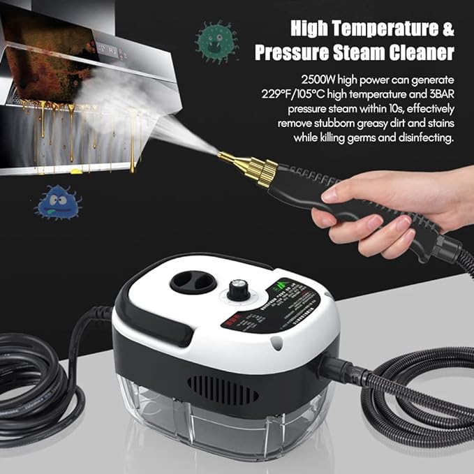 2500W Portable Handheld Steam Cleaner, High Temperature Pressurized Steam - Image 2