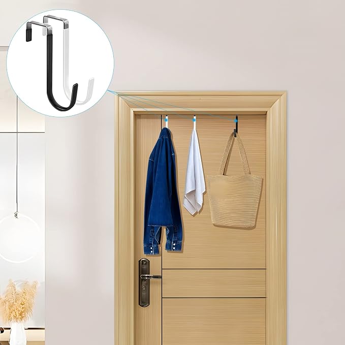FYY Over The Door Hooks, 4 Pack Door Hangers Hooks - Image 6