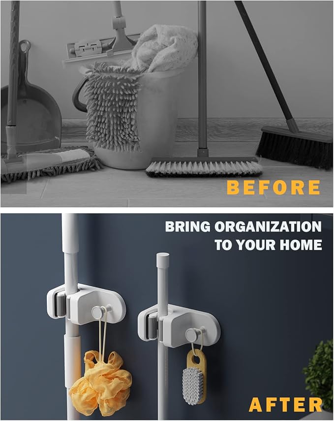 BEZOX Mop Holder with Hook - Image 2