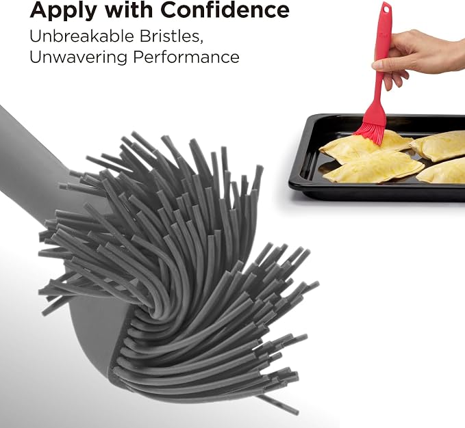 Kitchen Mama WaltzGrip Platinum Silicone Basting Pastry Brush: Set of 2 - Image 5