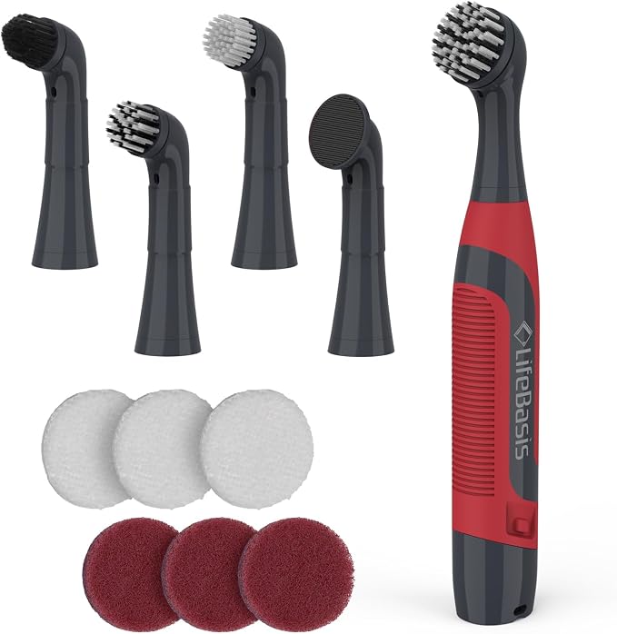 LifeBasis Cordless Electric Cleaning Brush, Mini Power Scrubber by LifeBasis