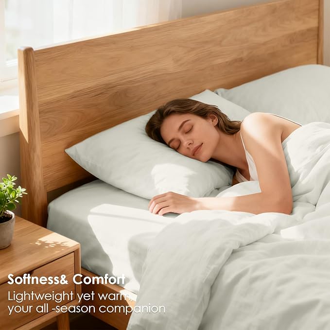 Silky Soft King Sheet Set - Luxury 4 Piece Breathable Cooling Sheets for King Size Bed, 16" Deep Pocket Easy Care Wrinkle Free Bedding Sheet and Pillowcase Set, Ivory