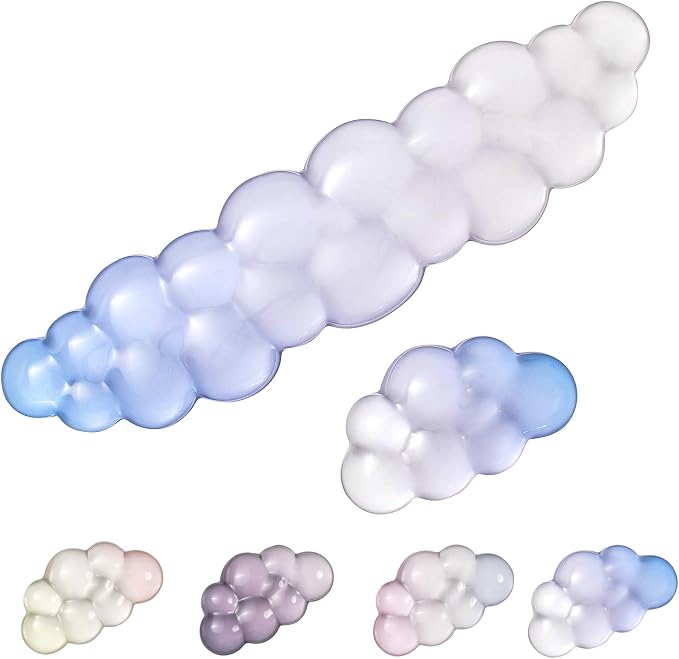 Gel Keyboard Wrist Rest Cloud Set, by SUEHIODHY