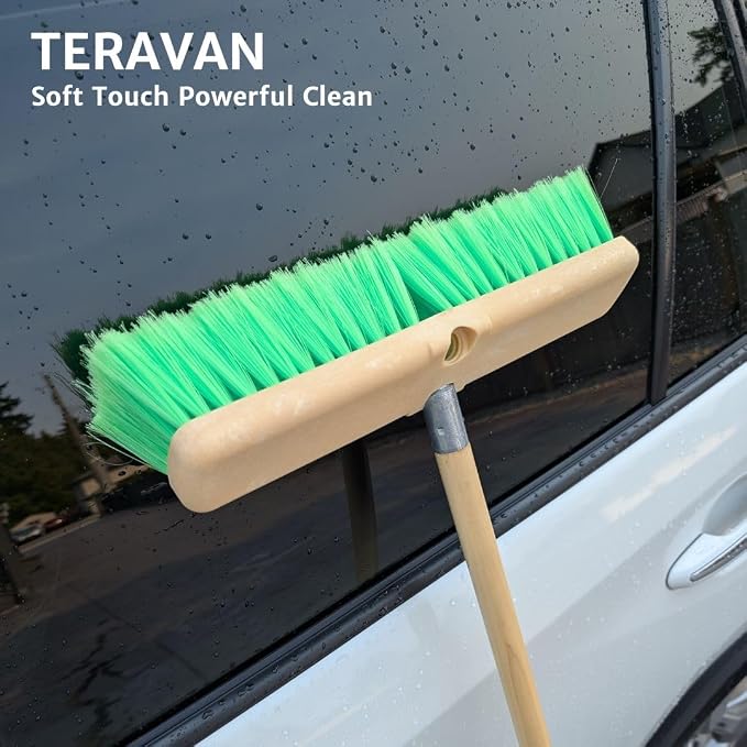 Teravan Green Flow Through Brush Head, 14-Inch Extra Soft Bristle Brush - Image 7