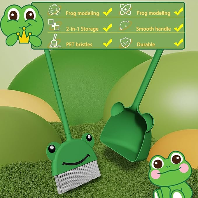 Mini Broom with Dustpan for Boy I Kids Small Cleaning Set Combo Pretend Play I - Image 4