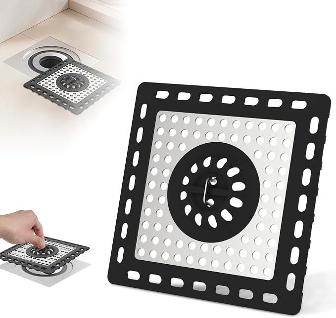 Hibbent Upgraded Shower Drain Hair Catcher, Shower Drain Cover by Hibbent