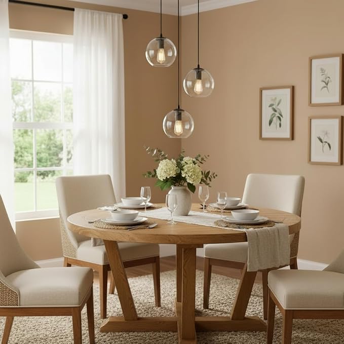 Globe Pendant Light, Modern Hanging Lighting Fixture, Classic Cluster Chandelier - Image 6