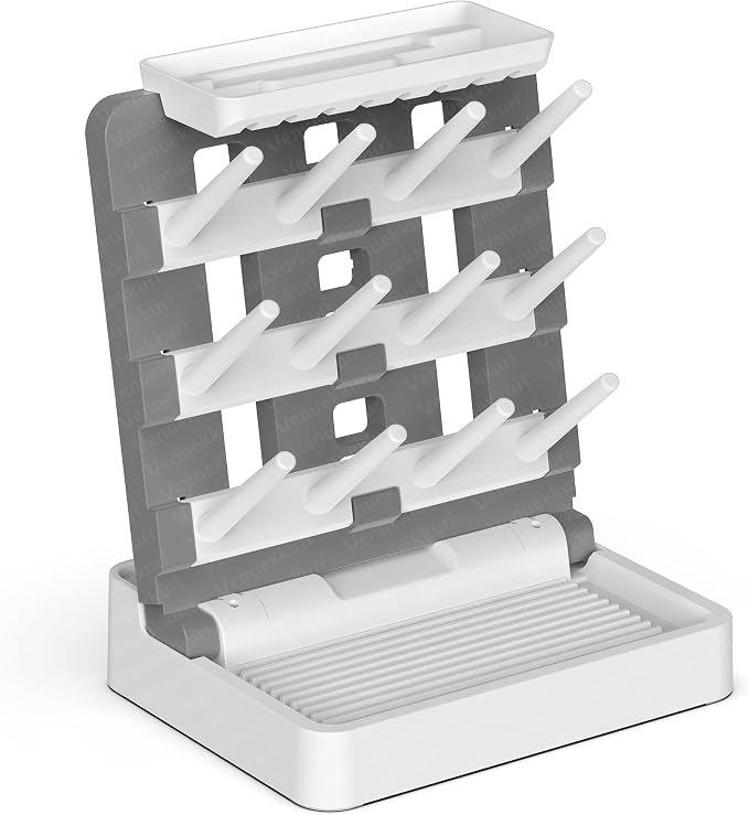 Baby Bottle Drying Rack, Vertical Standing Bottle Dryer Rack Holder-Space - Image 9