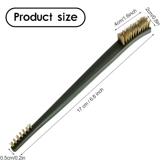 Patelai 9 Pcs Mini Wire Brush Set – Stainless Steel, Brass & Nylon – Rust - Image 2
