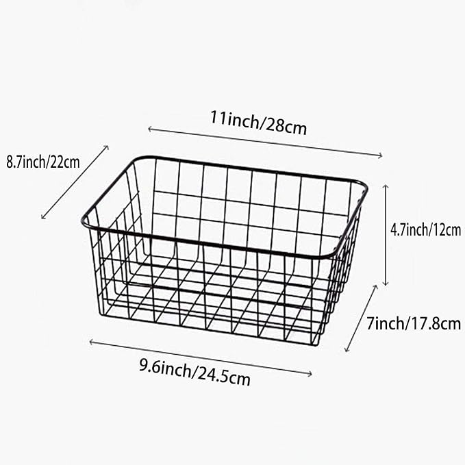 Kitchen Wire Baskets Farmhouse Decor Metal Food Storage Organizer, Household - Image 2