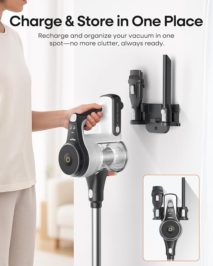 YONNDER Cordless Vacuum Cleaner, 48KPA/550W/65Mins Powerful Stick Vacuum - Image 8