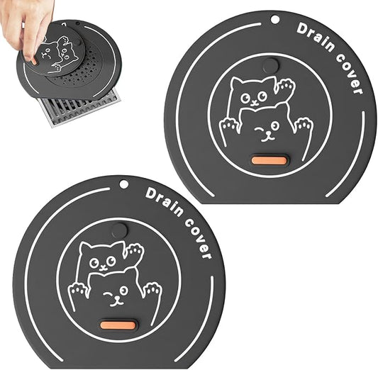 2-in-1 Shower Drain Hair Catcher & Bathtub Drain Cover, Odor-Proof Silicone by Unknown