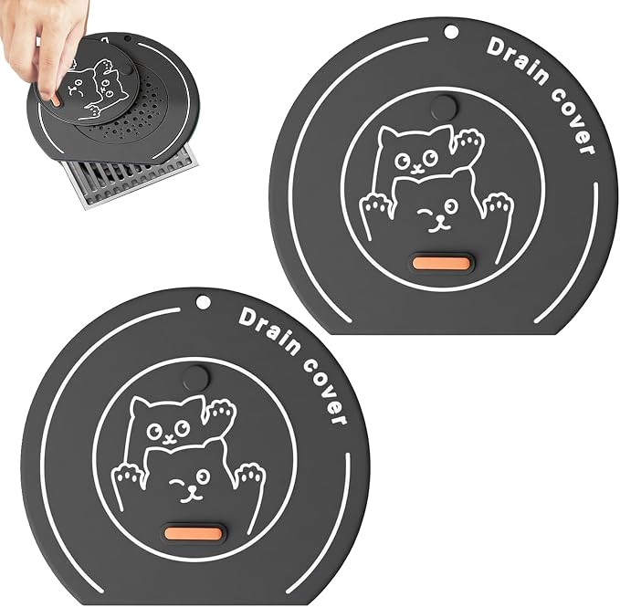 2-in-1 Shower Drain Hair Catcher & Bathtub Drain Cover, Odor-Proof Silicone by Unknown