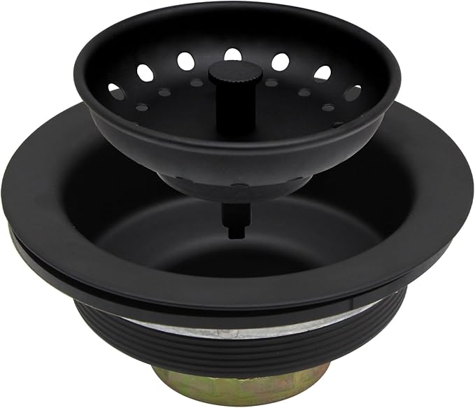 ZM Kitchen Black Sink Stainless Steel Basket Strainer by ZHUOMINPIPINGSANITARYWARE