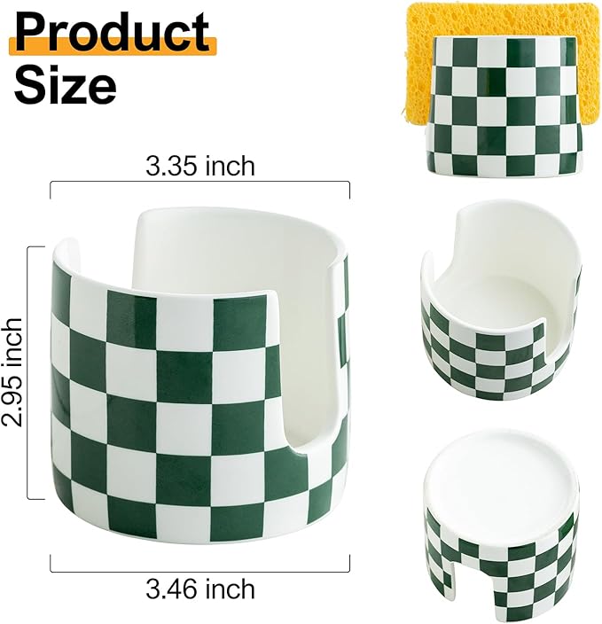 Ceramic Kitchen Sponge Holder, Dish Sponge Holder Suitable - Image 2