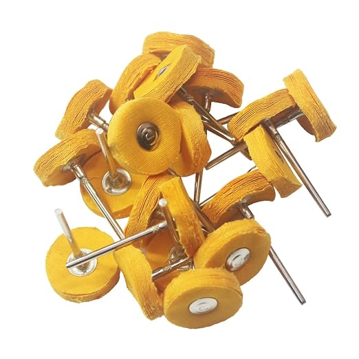 Luo ke 20 Pcs Little Buffing Wheel, 1/8 Inch Cloth Polishing Wheel by Luoke