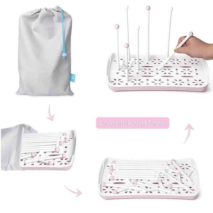 Termichy Baby Bottle Drying Rack, Large Capacity Baby Bottle Rack - Image 5