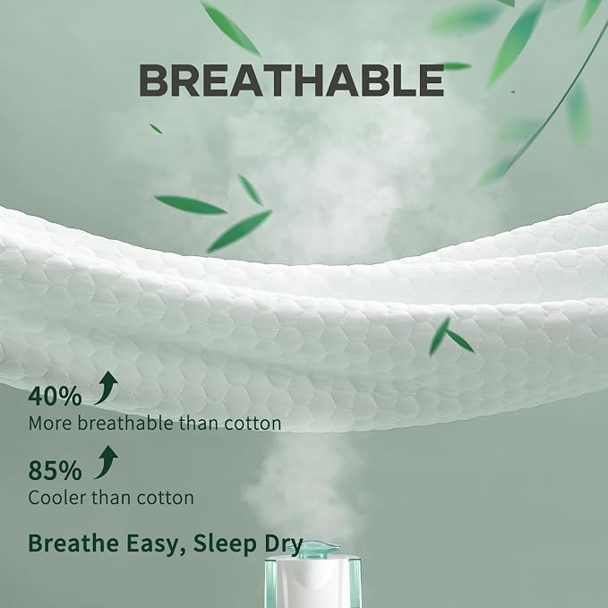 OhGeni 100% Waterproof Mattress Protector, Twin Size Mattress Pad, Fits 6"-20" - Image 6