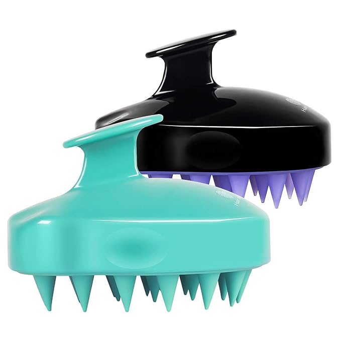 HEETA Hair Scalp Massager Shampoo Brush 2 Pack, Soft Silicone Bristles to by HEETA