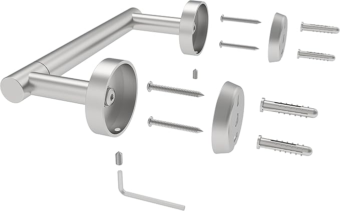Brushed 2 Pack Toilet Paper Holder SUS304 Stainless Steel Double Post Pivoting - Image 4