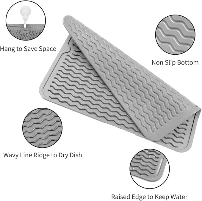 Silicone Dish Drying Mat for Multiple Usage, Easy clean, Eco-friendly, - Image 2