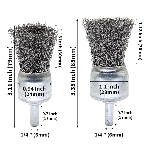 9-Piece Large Wire Brush Wheel Set - Image 3