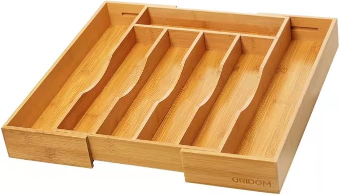 Expandable Bamboo Kitchen Drawer Organizer - Image 8