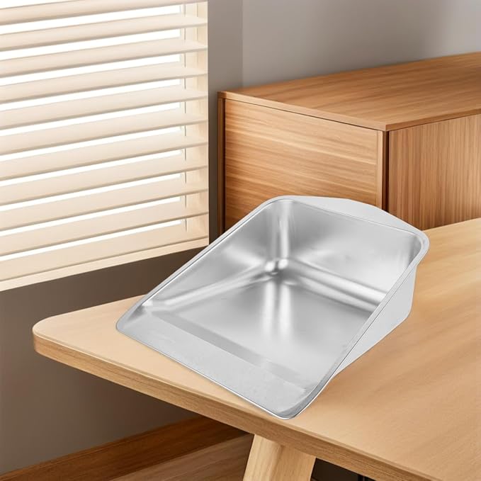 Stainless Steel Handheld Dust Pan Heavy Duty Metal Dustpan Multi Functional - Image 8