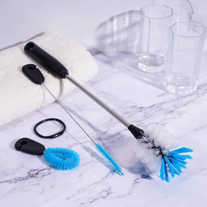 3-in-1 Stainless Steel Bottle Brush and Straw Cleaning Set, Long Handle Scrub - Image 5