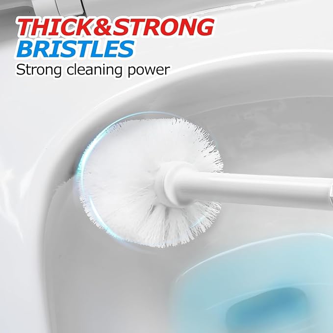 3Pack 2 in 1 Toilet Brush and Plunger Set, Extended Handle Plunger, Toilet Bowl - Image 5