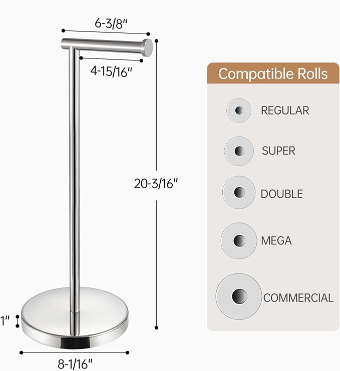 KES Toilet Paper Holder Free Standing - Image 6
